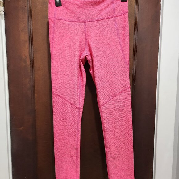 Outdoor Voices Flamingo Pink Crop Ankle Leggings Small S EUC Midrise - Picture 7 of 8